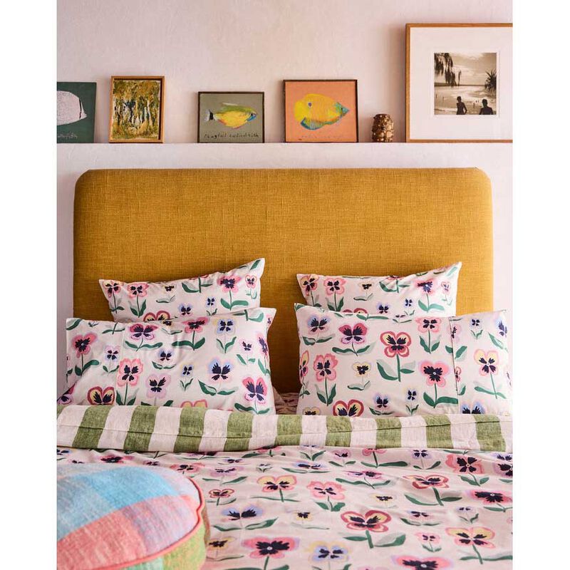 Kip&Co Pretty Pansy Organic Cotton European Pillowcases 2P Set image number 3